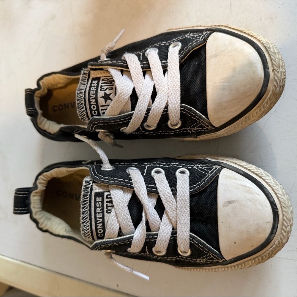 Converse Kids Black and White Low-Top Sneakers